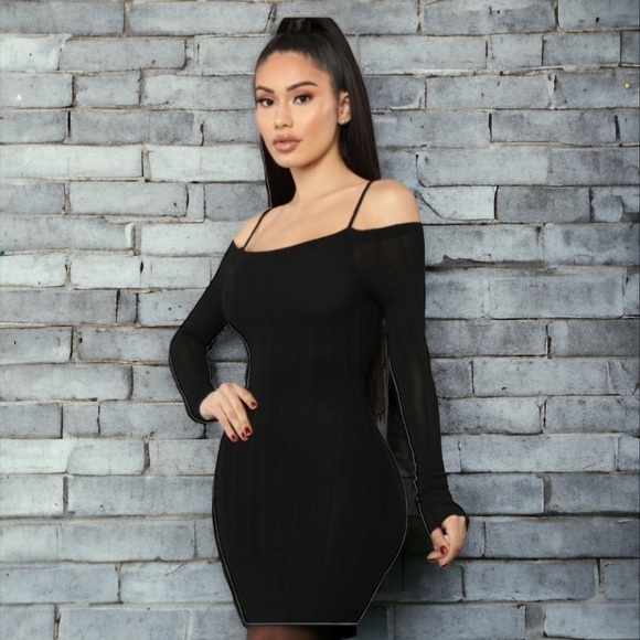 FASHION NOVA BLACK NO ONE LIKE YOU DRESS SIZE MEDIUM - Picture 3 of 5